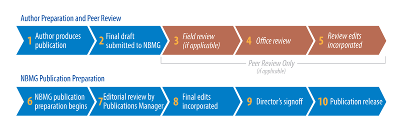 Generalized flowchart of the NBMG publication process.