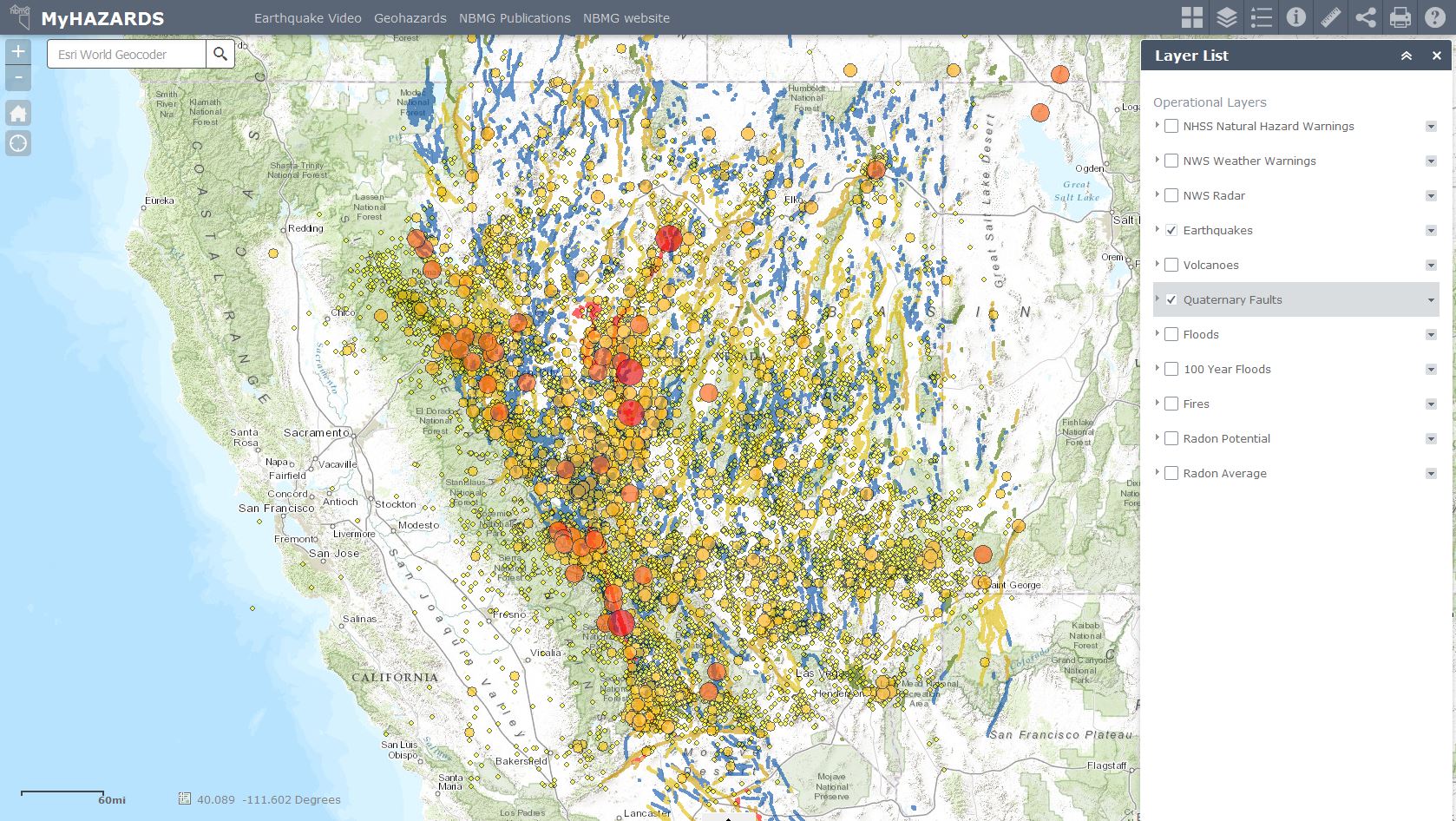 earthquake graph last 100 years